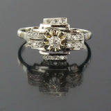 Art deco ring old diamonds