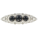 Brooch old Diamonds and Onyx