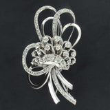 Brooch diamond pendant flower wreath