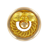 Old gold round brooch
