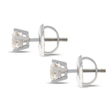 0.44ctw Diamond 14K White Gold Earrings