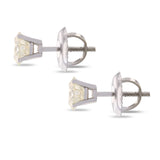 0.84ctw Diamond 14K White Gold Earrings