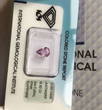 NATURAL Pink Sapphire 0.92ct UNTREATED Rare IGI CERTIFIED Unheated Pear Cut Gem