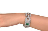 25.00 Carat Gem Perfectly Cut Emerald Diamond Bracelet (Extremely Rare!)