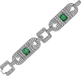 25.00 Carat Gem Perfectly Cut Emerald Diamond Bracelet (Extremely Rare!)