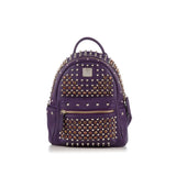 MCM Purple Leather Stark Special Swarovski Small Backpack