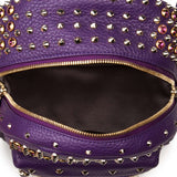 MCM Purple Leather Stark Special Swarovski Small Backpack