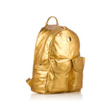 MCM Gold Metallic Leather Backpack