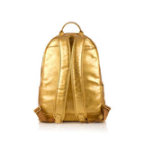 MCM Gold Metallic Leather Backpack