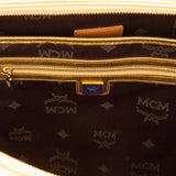 MCM Gold Metallic Leather Backpack