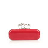 ALEXANDER MCQUEEN Red Patent Skull Knucklebox Clutch