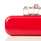 ALEXANDER MCQUEEN Red Patent Skull Knucklebox Clutch