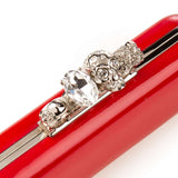 ALEXANDER MCQUEEN Red Patent Skull Knucklebox Clutch