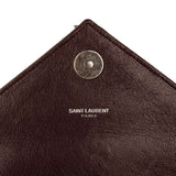 YVES SAINT LAURENT Maroon Classic Medium Chevron College Bag
