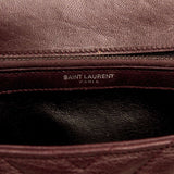 YVES SAINT LAURENT Maroon Classic Medium Chevron College Bag