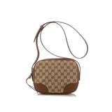 GUCCI Brown Monogram Canvas Bree Camare Crossbody Bag