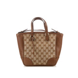 GUCCI Brown Monogram Canvas Bree Tote Crossbody