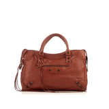 BALENCIAGA Brown Leather Motorcycle City Bag