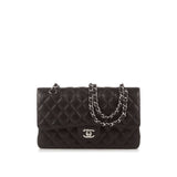 CHANEL Black Medium Caviar Classic Handbag