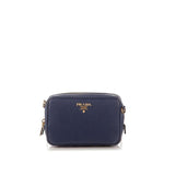 PRADA Blue Saffiano Minuteria Crossbody Bag