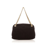 CHANEL Black Fabric VINTAGE Chevron Bag