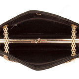 CHANEL Black Fabric VINTAGE Chevron Bag