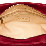 CHANEL  Red Iridescent Calfskin Chic Quilt Bowling Bag