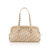 DIOR  Beige Logo Trotter Romantique Satchel Bag