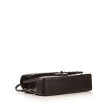 CHANEL  Black Lambskin Chevron Medium Flap Bag
