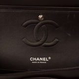 CHANEL  Black Lambskin Chevron Medium Flap Bag