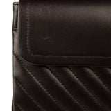 CHANEL  Black Lambskin Chevron Medium Flap Bag