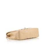 CHANEL  Beige Lambskin Jumbo Classic Flap Bag