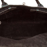 MULBERRY  Purple Two-tone Metallic Ostrich Bayswater Tote Bag