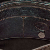 MULBERRY  Purple Two-tone Metallic Ostrich Bayswater Tote Bag