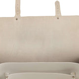 THE CAMBRIDGE SATCHEL COMPANY  White Leather Satchel Messenger Bag