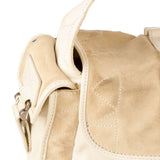 DIOR  Cream Leather Suede Rebelle Bag