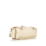 DIOR  Cream Leather Suede Rebelle Bag