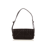 CHANEL  Black Leather Strap Shoulder Bag