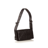 CHANEL  Black Leather Strap Shoulder Bag