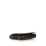 CHANEL  Black Leather Strap Shoulder Bag