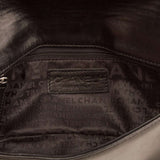 CHANEL  Black Leather Strap Shoulder Bag