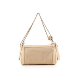 CHANEL  Beige Peforated Shoulder Bag