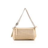 CHANEL  Beige Peforated Shoulder Bag