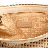 CHANEL  Beige Peforated Shoulder Bag