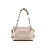 CHANEL  Grey CC Accordian Shoulder Bag