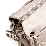 CHANEL  Grey CC Accordian Shoulder Bag