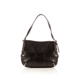 GUCCI  Black Leather Horsebit Flap Shoulder Bag