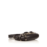 GUCCI  Black Leather Horsebit Flap Shoulder Bag