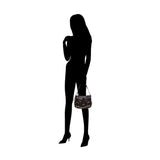 GUCCI  Black Leather Horsebit Flap Shoulder Bag