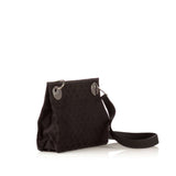 GUCCI  Black GG Monogram Canvas Crossbody